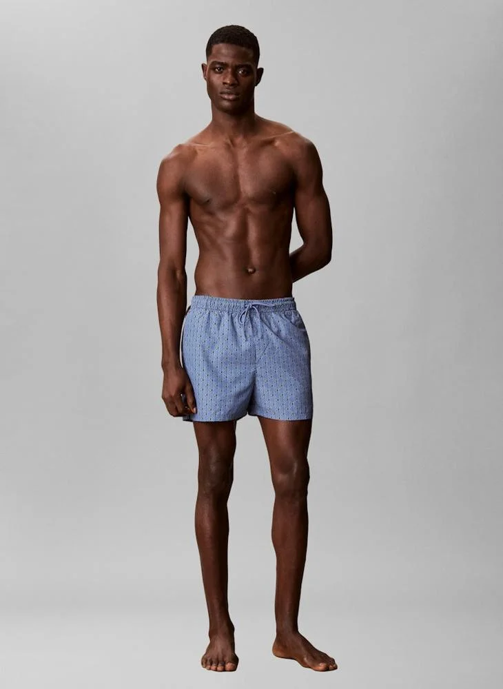 CALVIN KLEIN  Printed Drawstring Swim Shorts for Men | Best Price UAE